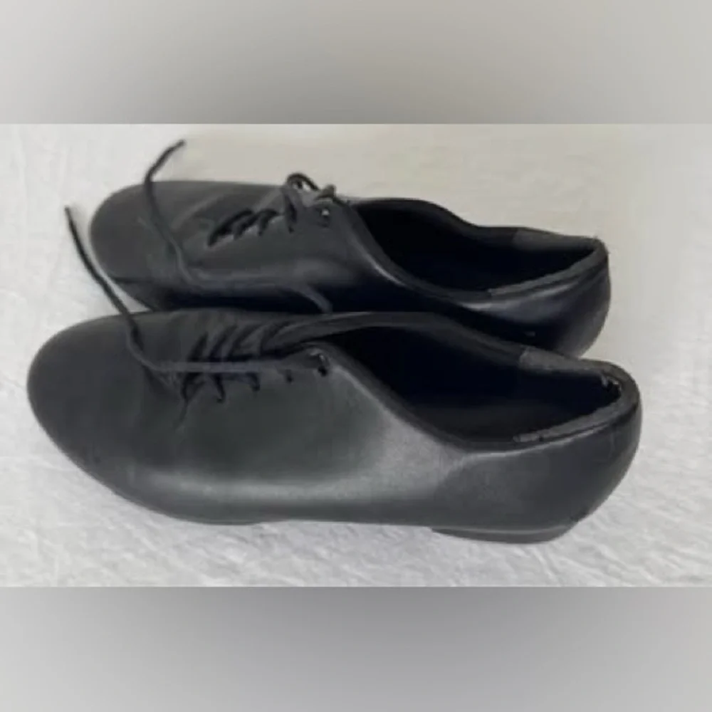 So danca dance‎ little kid tap shoes 2-1/2 black tie lace up